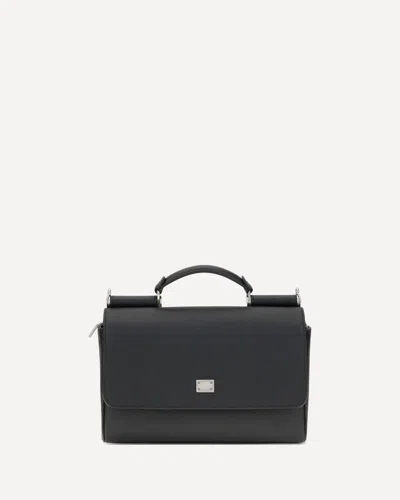 DOLCE & GABBANA MY SICILY LEATHER HANDBAG