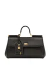 Dolce & Gabbana My Sicily Leather Handbag In Black