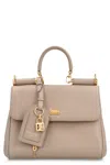 Dolce & Gabbana My Sicily Leather Handbag In Gray