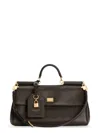 Dolce & Gabbana My Sicily Leather Shoulder Bag In Brown