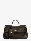 Dolce & Gabbana My Sicily Leather Shoulder Bag In Brown