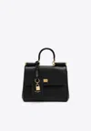 Dolce & Gabbana My Sicily Leather Shoulder Bag In Black