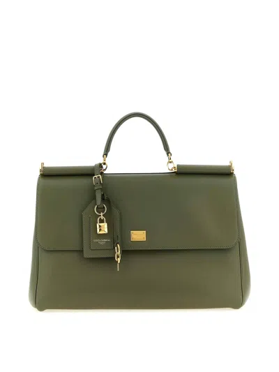 Dolce & Gabbana My Sicily Maxi Handbag In Green