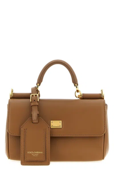 Dolce & Gabbana 'my Sicily' Mini Handbag In Brown