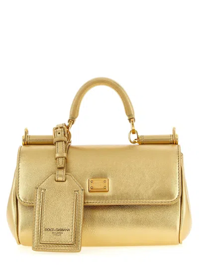 Dolce & Gabbana My Sicily Mini Handbag In Gold