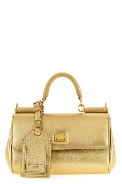 Dolce & Gabbana 'my Sicily' Mini Handbag In Gold