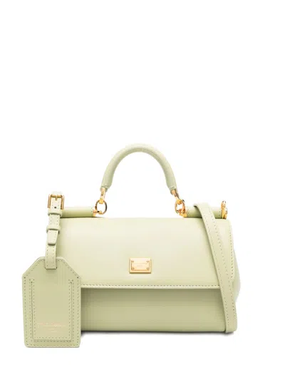 Dolce & Gabbana My Sicily Mini Leather Handbag In Green