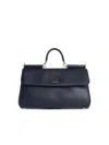 Dolce & Gabbana 'my Sicily' Plongé Calf Leather Handbag In Black