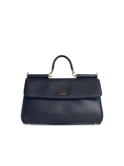 DOLCE & GABBANA DOLCE & GABBANA 'MY SICILY' PLONGÉ CALF LEATHER HANDBAG