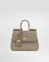 Dolce & Gabbana Medium Sicily Leather Handbag With Padlock Detail