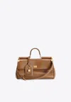 Dolce & Gabbana My Sicily Leather Shoulder Bag In Brown
