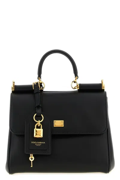 Dolce & Gabbana My Sicily Small Handbag In Plongé Calfskin In Multi