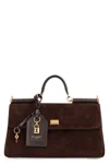 Dolce & Gabbana My Sicily Suede Handbag In Brown