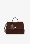 Dolce & Gabbana My Sicily Suede Tote Bag In Brown