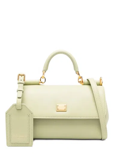 Dolce & Gabbana My Sicily Top-handle Logo Tote Bag In Green