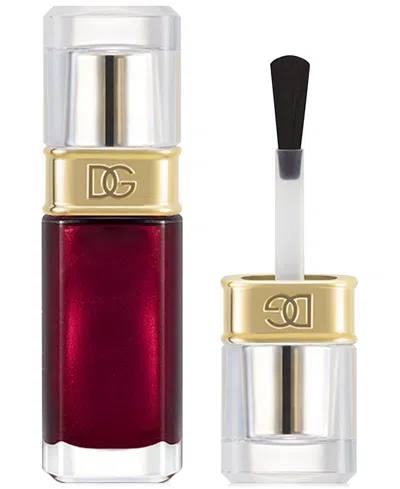 Dolce & Gabbana Nailed It! Quick-dry Lasting Nail Lacquer In 06 G.o.a.t. - Metallic Deep Burgundy Red