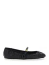 Dolce & Gabbana 5mm Criss Cross Nappa Ballerina Flats In Black