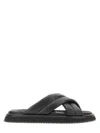 Dolce & Gabbana Men Nappa Effect Fabric Sandal In Black
