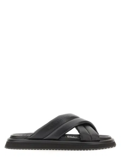 DOLCE & GABBANA DOLCE & GABBANA NAPPA EFFECT FABRIC SANDAL