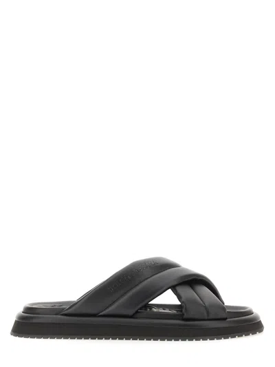 DOLCE & GABBANA NAPPA EFFECT FABRIC SANDAL
