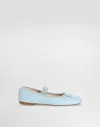 Dolce & Gabbana Bow-detail Ballet Flats In Blue