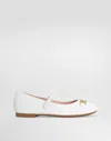 Dolce & Gabbana Nappa Lambskin Ballet Flats In White
