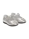 Dolce & Gabbana Nappa-leather Ballet Flats In Silver