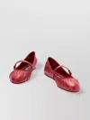 Dolce & Gabbana Nappa Leather Ballet Flats With Logo Buckle
