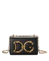 Dolce & Gabbana Nappa Leather Dg Girls Bag In Black
