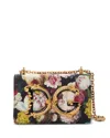 Dolce & Gabbana Dg Girls Medium Floral-print Shoulder Bag In Black Flower