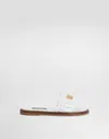 Dolce & Gabbana Logo Leather Sandals In White