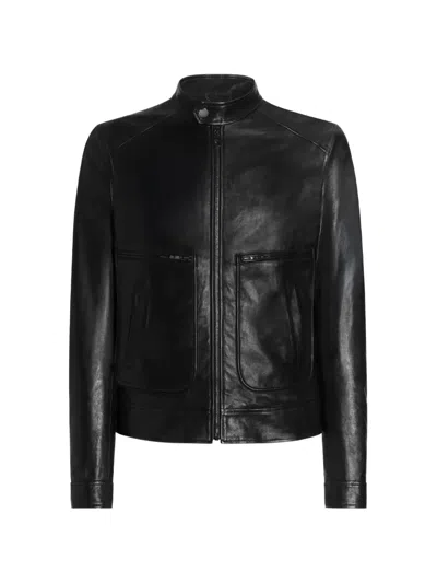 Dolce & Gabbana Nappa Leather Jacket In Black