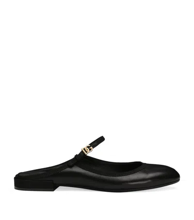DOLCE & GABBANA NAPPA LEATHER MULES