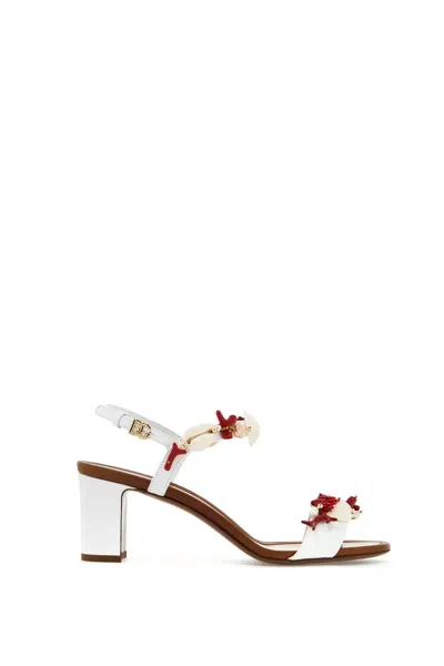 DOLCE & GABBANA DOLCE & GABBANA "NAPPA SANDALS WITH CORAL EMBELLISHMENTS