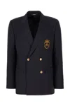 Dolce & Gabbana Wool Blazer Gold-tone Buttons In Black
