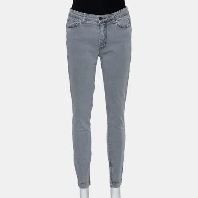 Pre-owned Dolce & Gabbana Navy Blue Denim Distressed Kate Jeans M