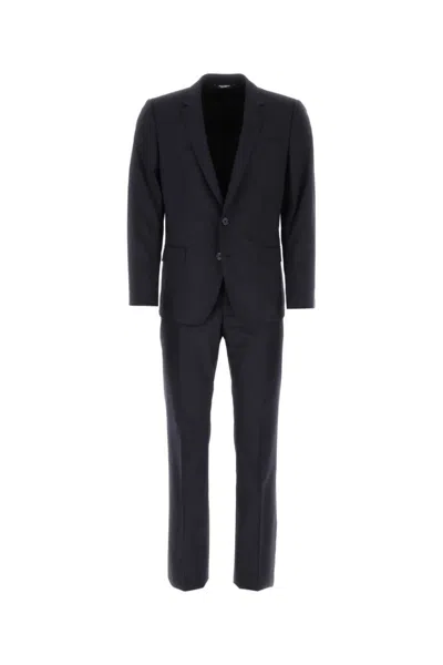 DOLCE & GABBANA NAVY BLUE LIGHT WOOL MARTINI SUIT