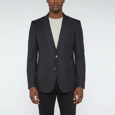 Pre-owned Dolce & Gabbana Navy Blue Silk Blend Blazer Xl