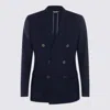 Dolce & Gabbana Navy Blue Wool Blazer In Blue