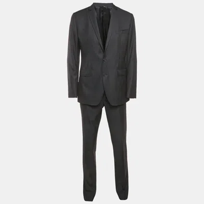 Pre-owned Dolce & Gabbana Navy Blue Wool Blend Single Breasted Suit L