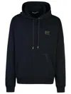 DOLCE & GABBANA DOLCE & GABBANA NAVY COTTON HOODIE MAN