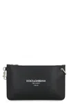 Dolce & Gabbana Necessaire Leather Flat Pouch