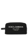 Dolce & Gabbana Milano Logo Wash Bag In Black