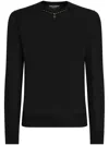 Dolce & Gabbana Round-neck Cashmere Sweater In Black