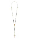 Dolce & Gabbana Rosary Necklace With Natural Stones In Multi