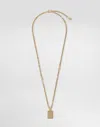 Dolce & Gabbana Necklace With Dolce&gabbana Logo Plate In Oro