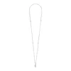 Dolce & Gabbana Necklace With Drop Pendant And Dg Logo In Argento/palladio