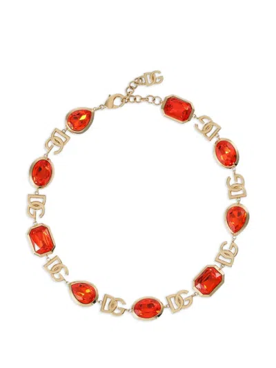 Dolce & Gabbana Necklace With Logo In Gold