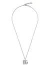 Dolce & Gabbana Necklace With Logo Pendant In Grey