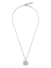 Dolce & Gabbana Necklace With Logo Pendant In Metallic